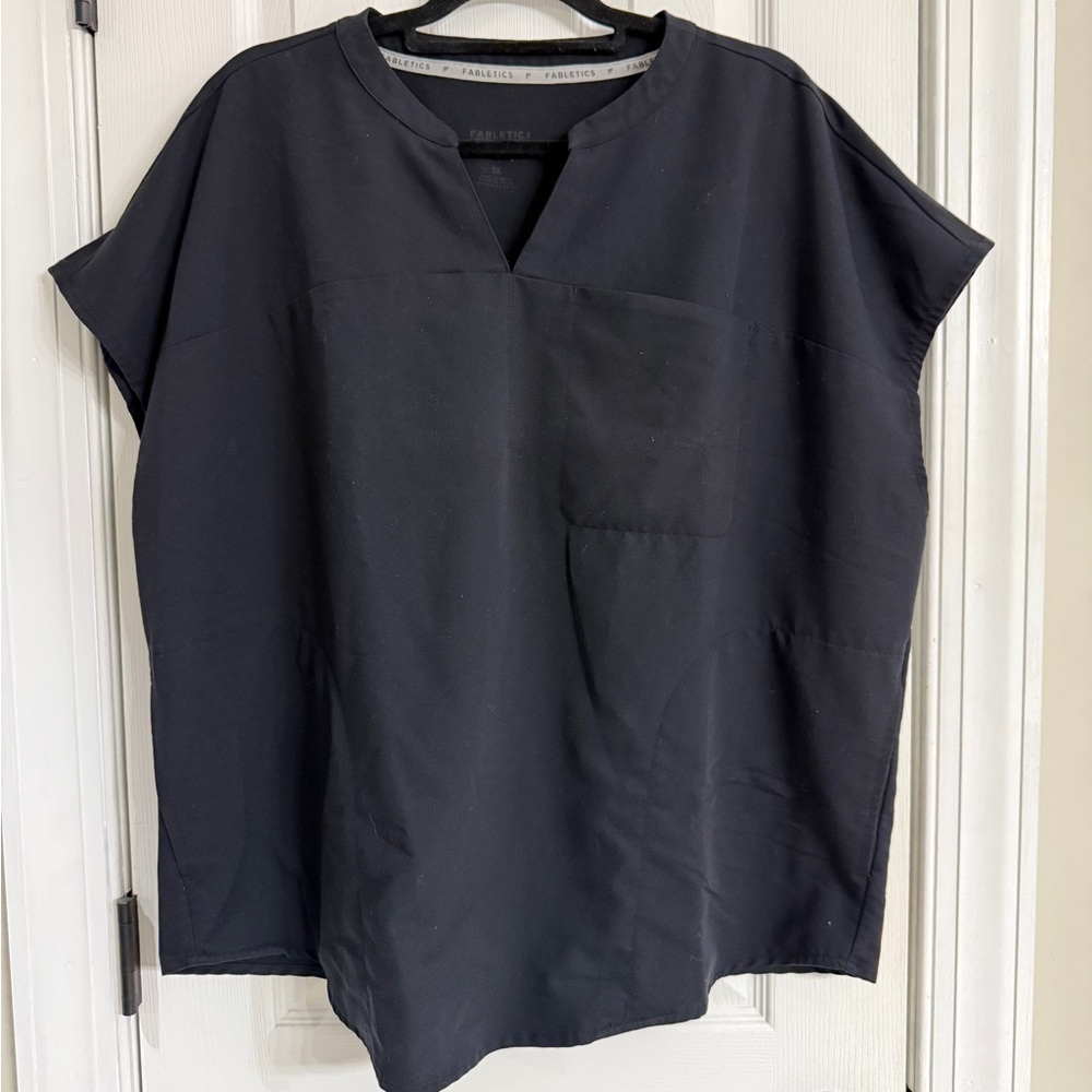 Fabletics Black Casual Short-Sleeve Top